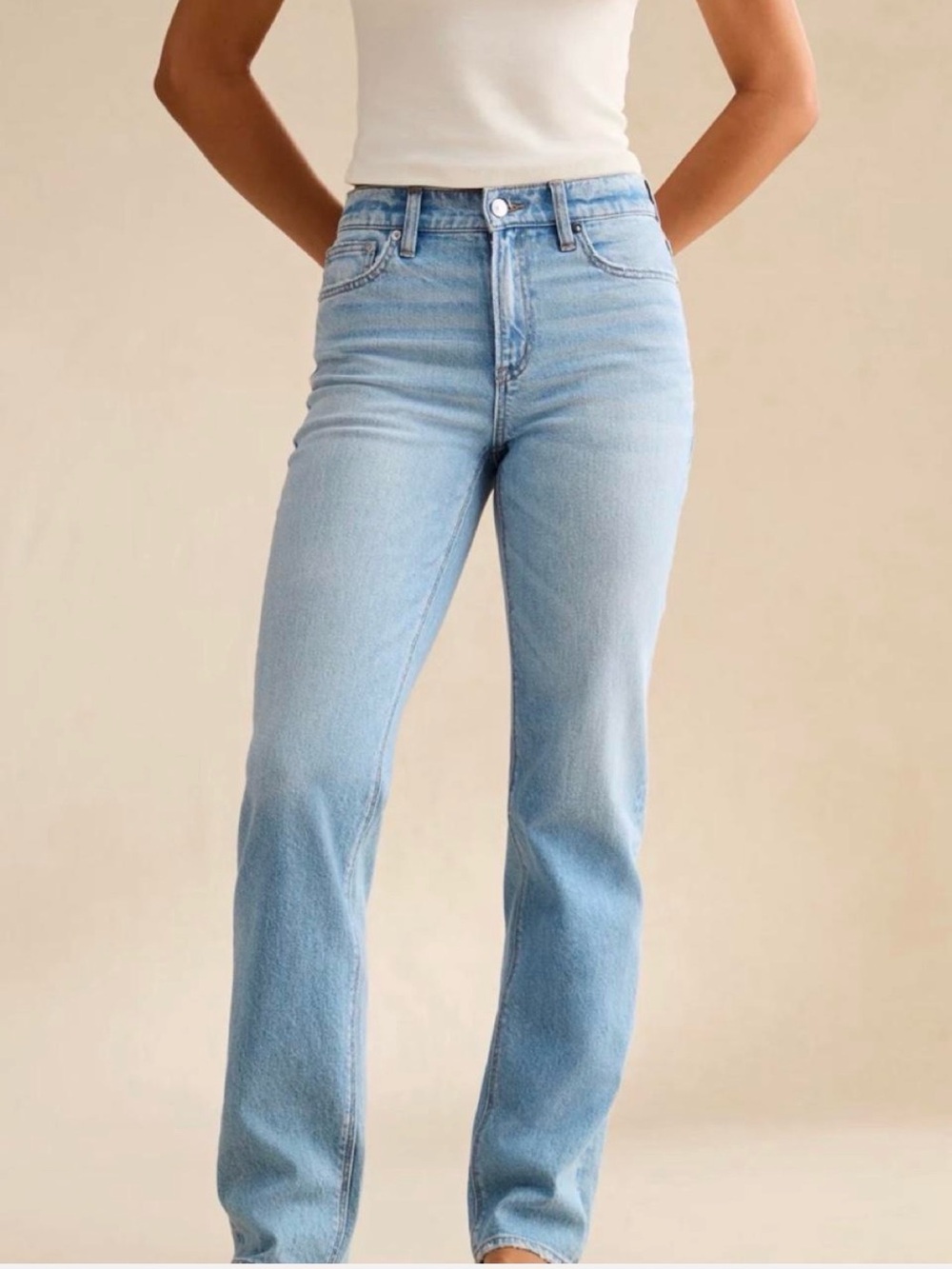 American Eagle Outfitters Super High Rise Straight Jeans Size 14 $70